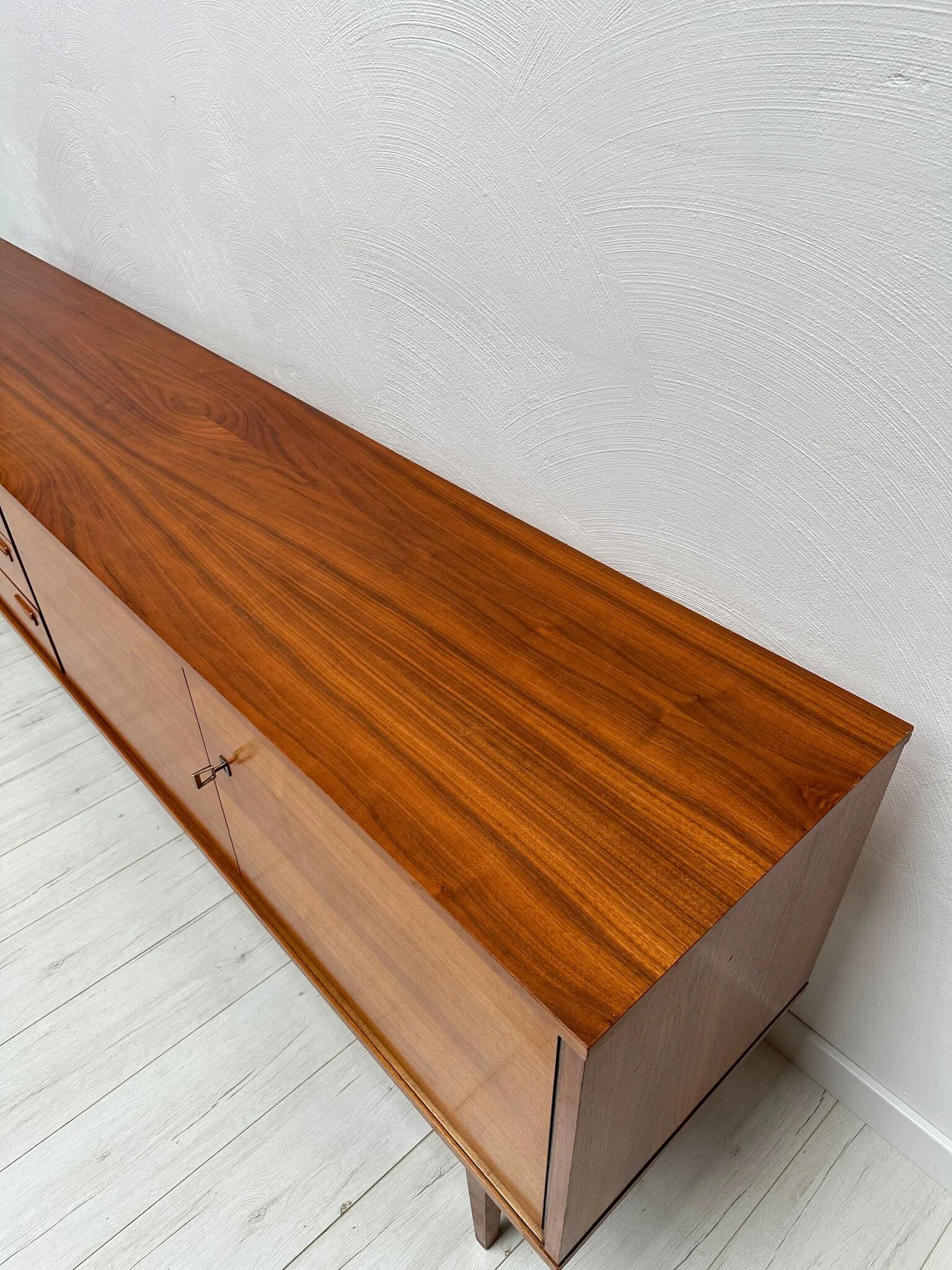 1960s extra large vintage minimalistic teak sideboard