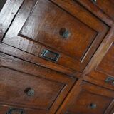 1870s oak apothecary cabinet