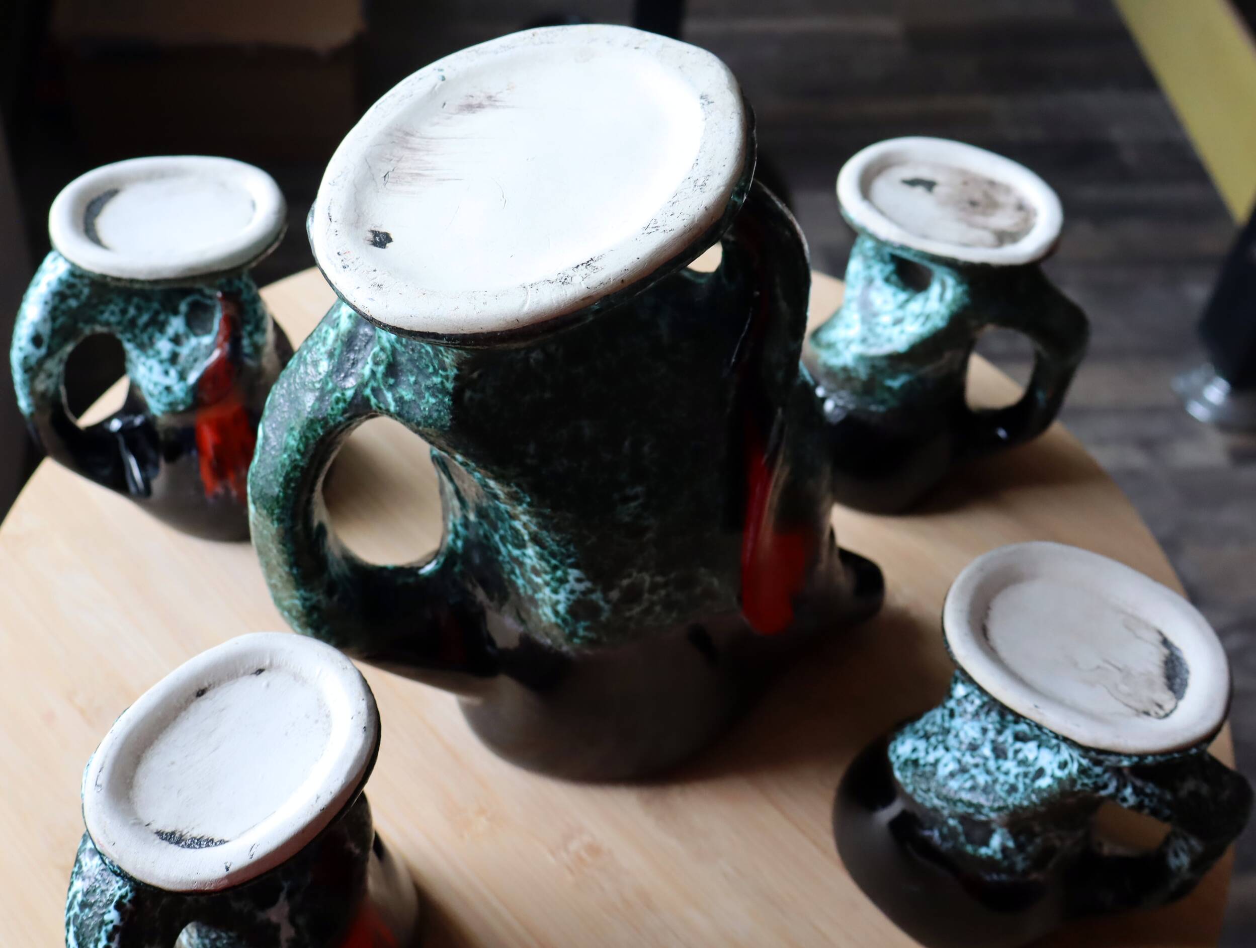 Brutalist drink service in volcanic ceramic Fat Lava (H25 cm) - 5