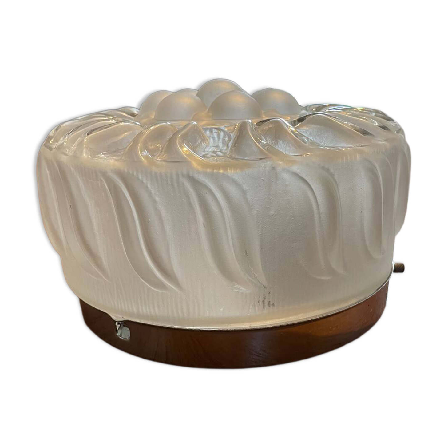 Art Deco pressed glass ceiling light Lumisec