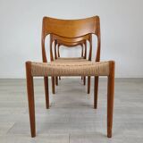 Scandinavian teak chairs Design Fristho Franecker vintage 1960s