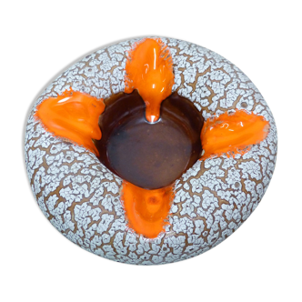 Ashtray round vintage ceramic style Vallauris