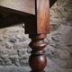 Antique drop-leaf dining table in walnut, France, circa 1900.