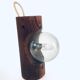 Brutalist wooden table or wall lamp attributed to Temde Leuchten, Switzerland, 1960s.