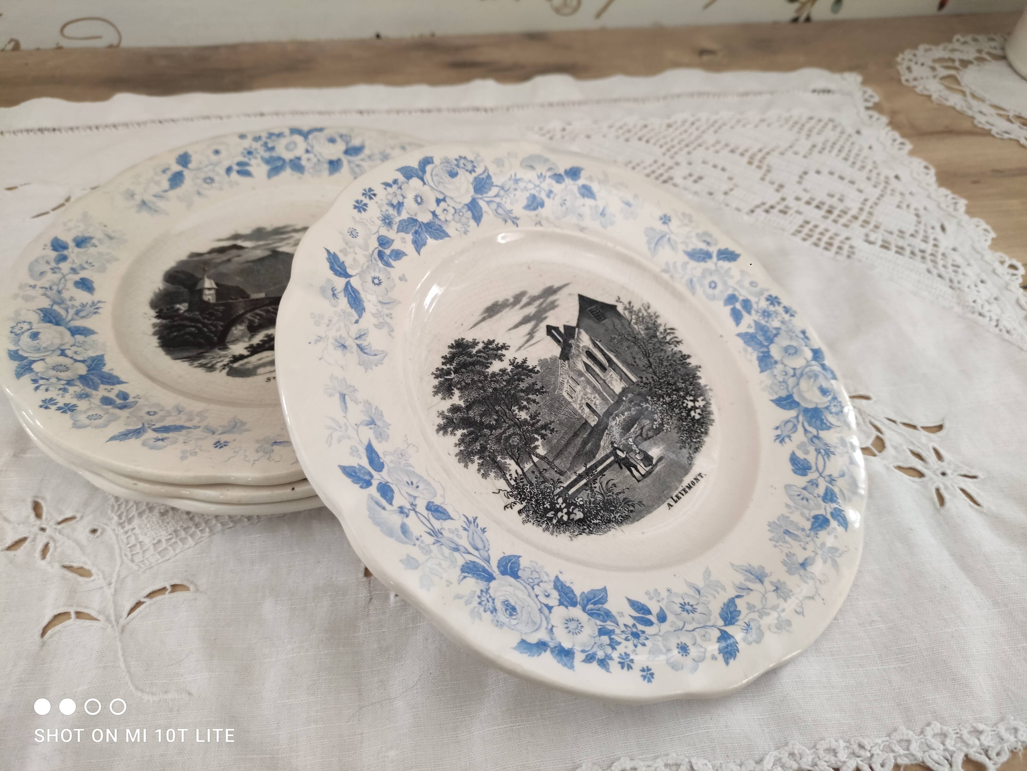 C'/ ASSIETTE ANCIENNE faïence anglaise (MINTON?) EUR 20,90 - FR