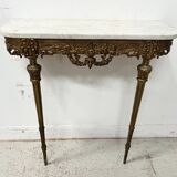 Louis XVI style console in chiselled bronze, 20th century.