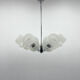 Mid-century glass & chrome chandelier, 1970's