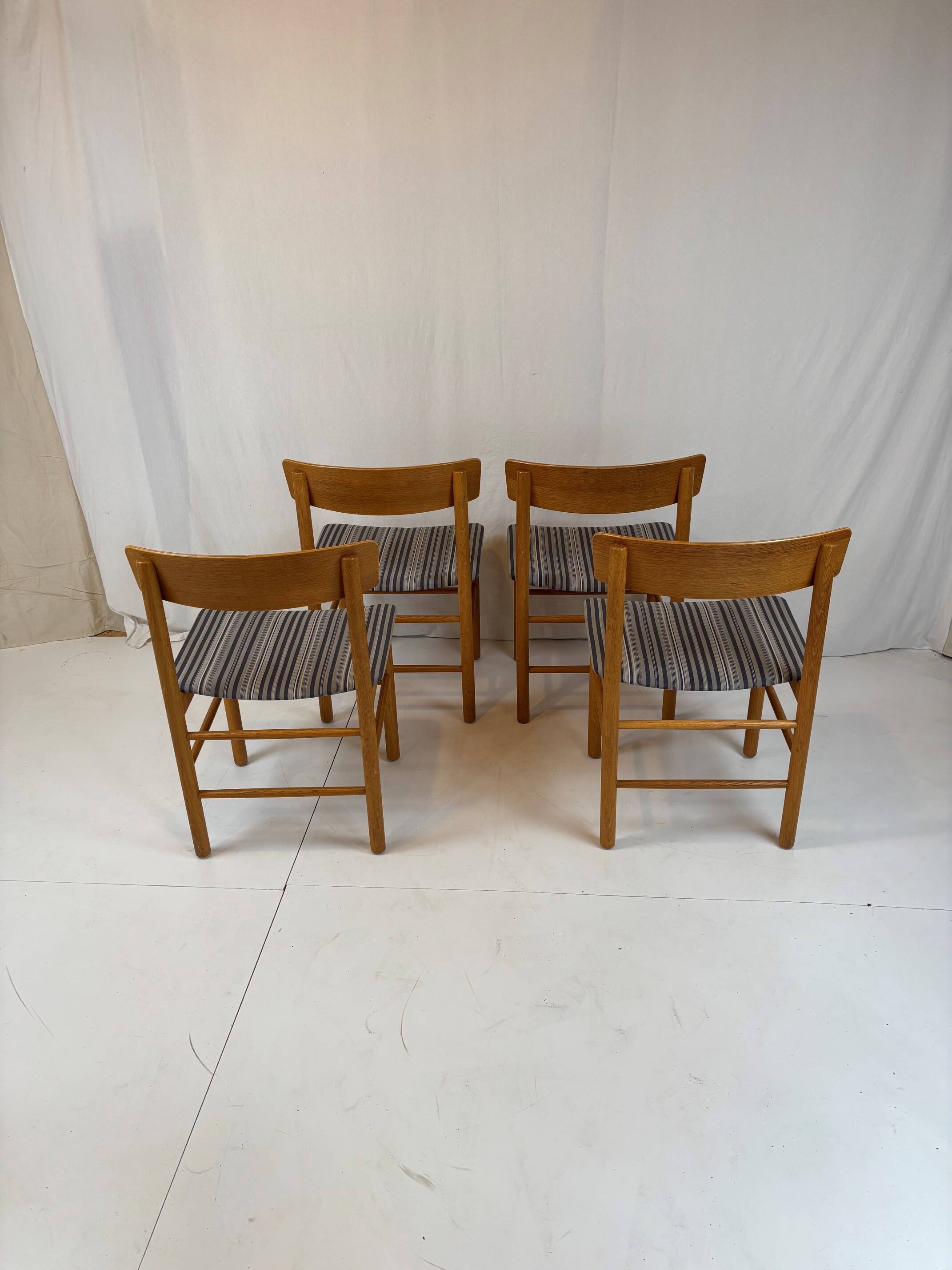 4 beech chairs - Denmark 1950s