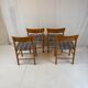 4 beech chairs - Denmark 1950s