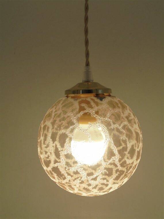 Gold glass pendant light