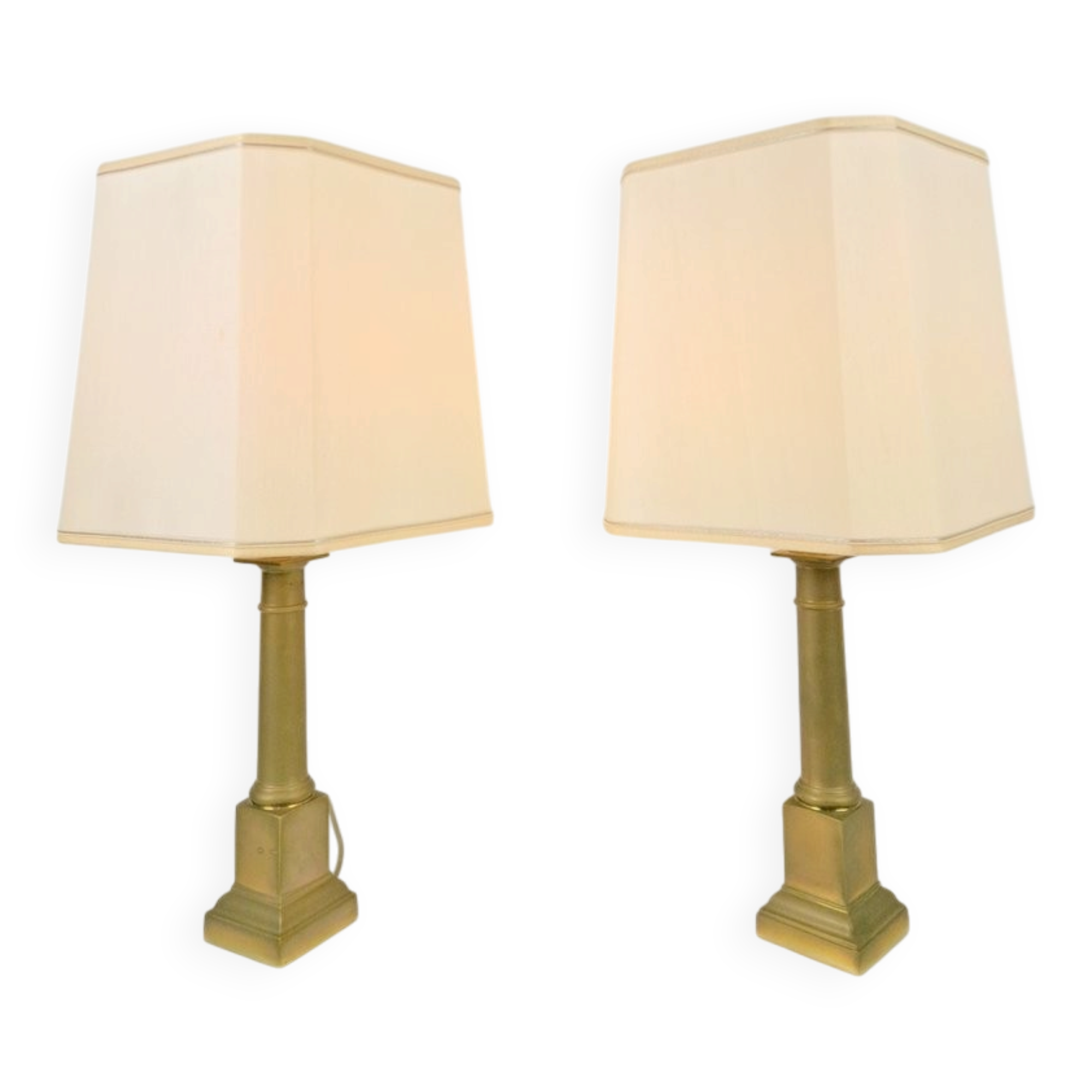 Neoclassical Empire Brass Table Lamp, France, 1960, Set of 2