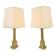 Neoclassical Empire Brass Table Lamp, France, 1960, Set of 2