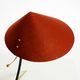 Large Kalmar Mid-Century tripod brass table lamp with a new fabric shade