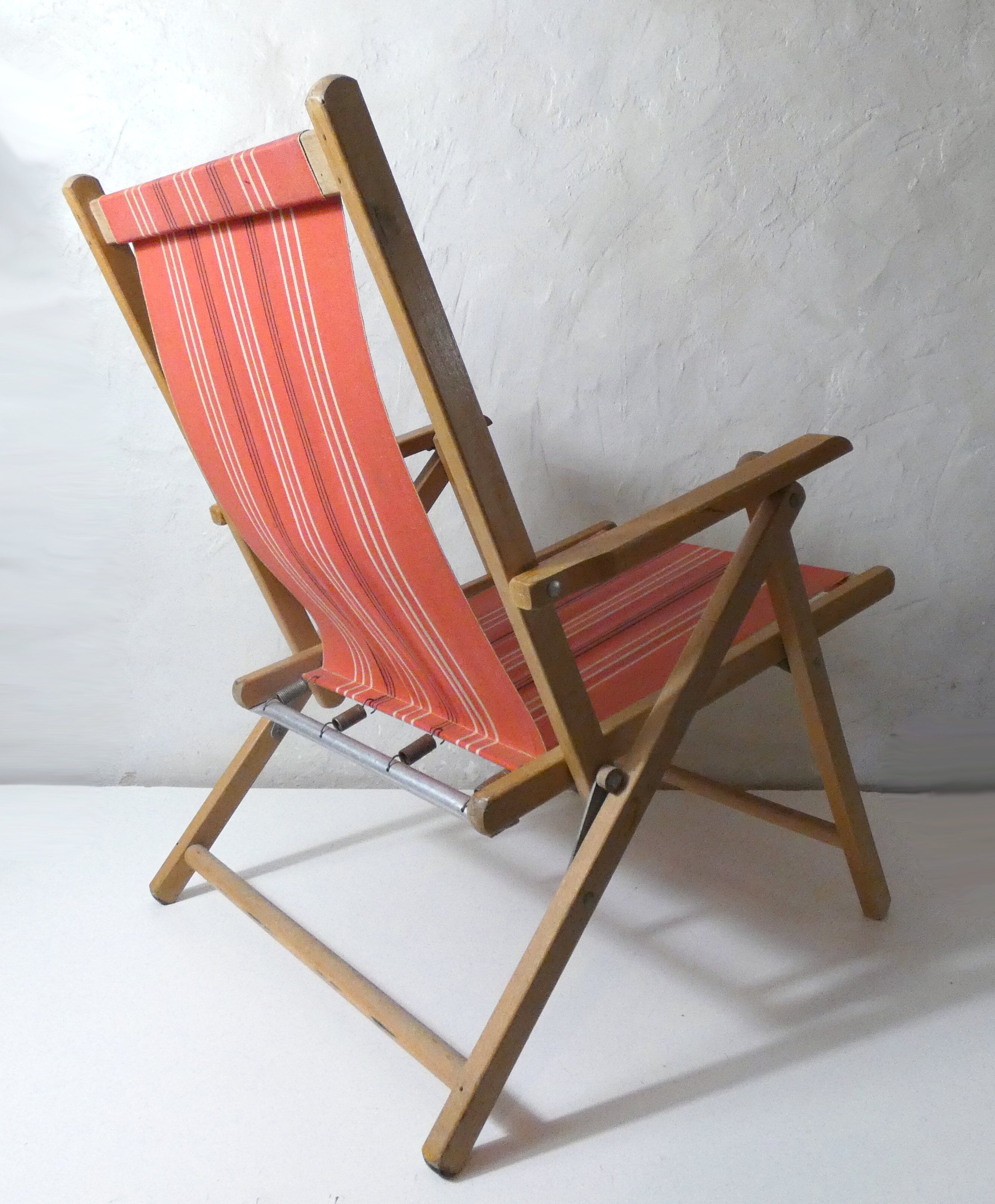Fauteuil pliant années 50 style transat chilienne