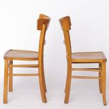 Set of 4 Vintage Frankfurter Chairs, 1960s German Dining Chairs, Beech Wood