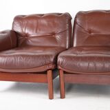 Modular leather sofa