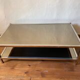 Mirrored glass coffee table from the 70s and 80s