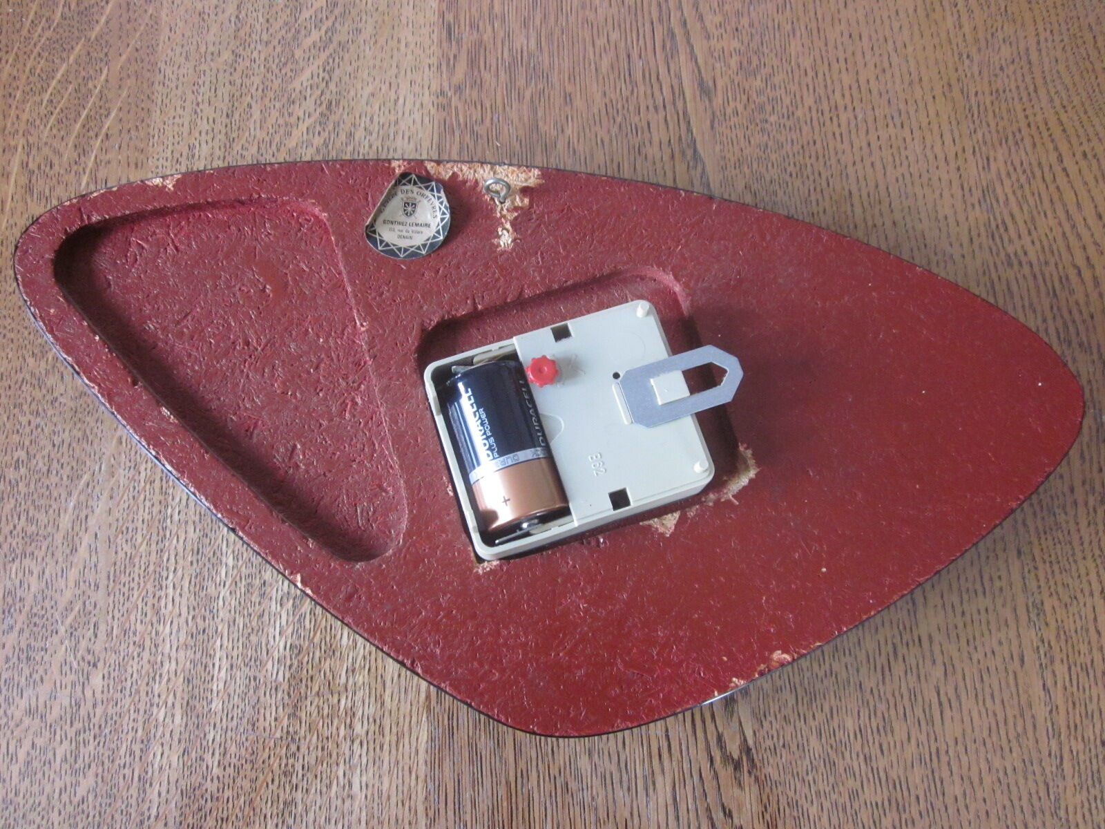 wall clock in formica grey year 60