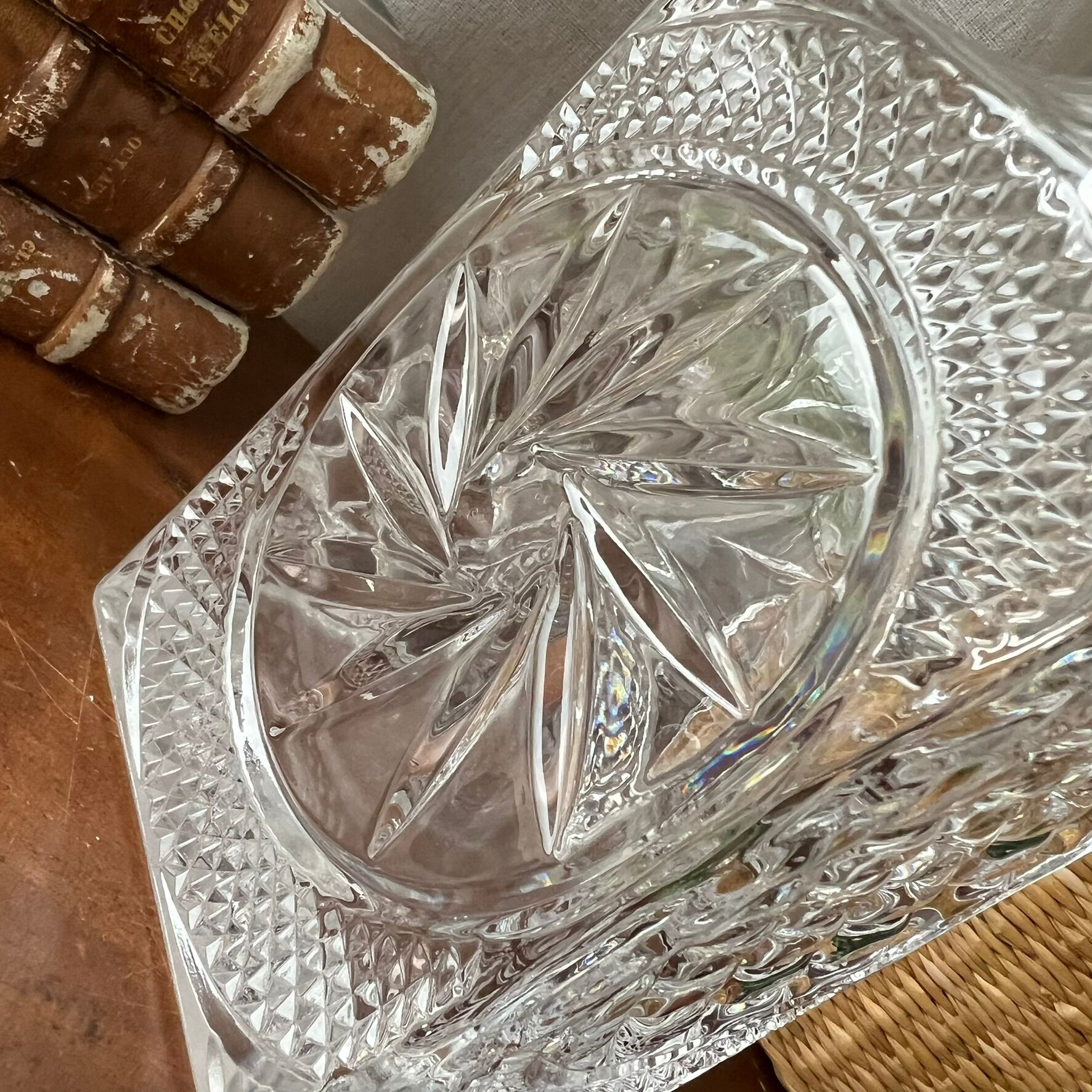 Antique cut crystal carafe