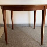 Extendable swedish round teak dining table