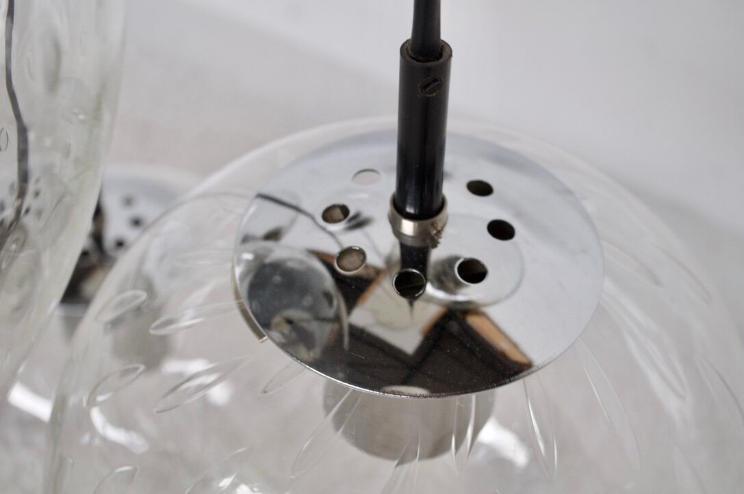 Chromium waterfall chandelier chromed by Raak holland 70