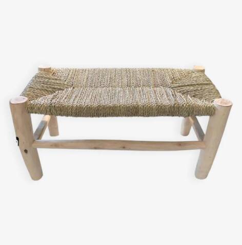 Bathroom and bedroom stool, handmade from wood.