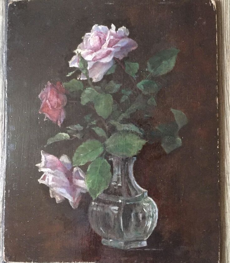 Oil on 19th century wood