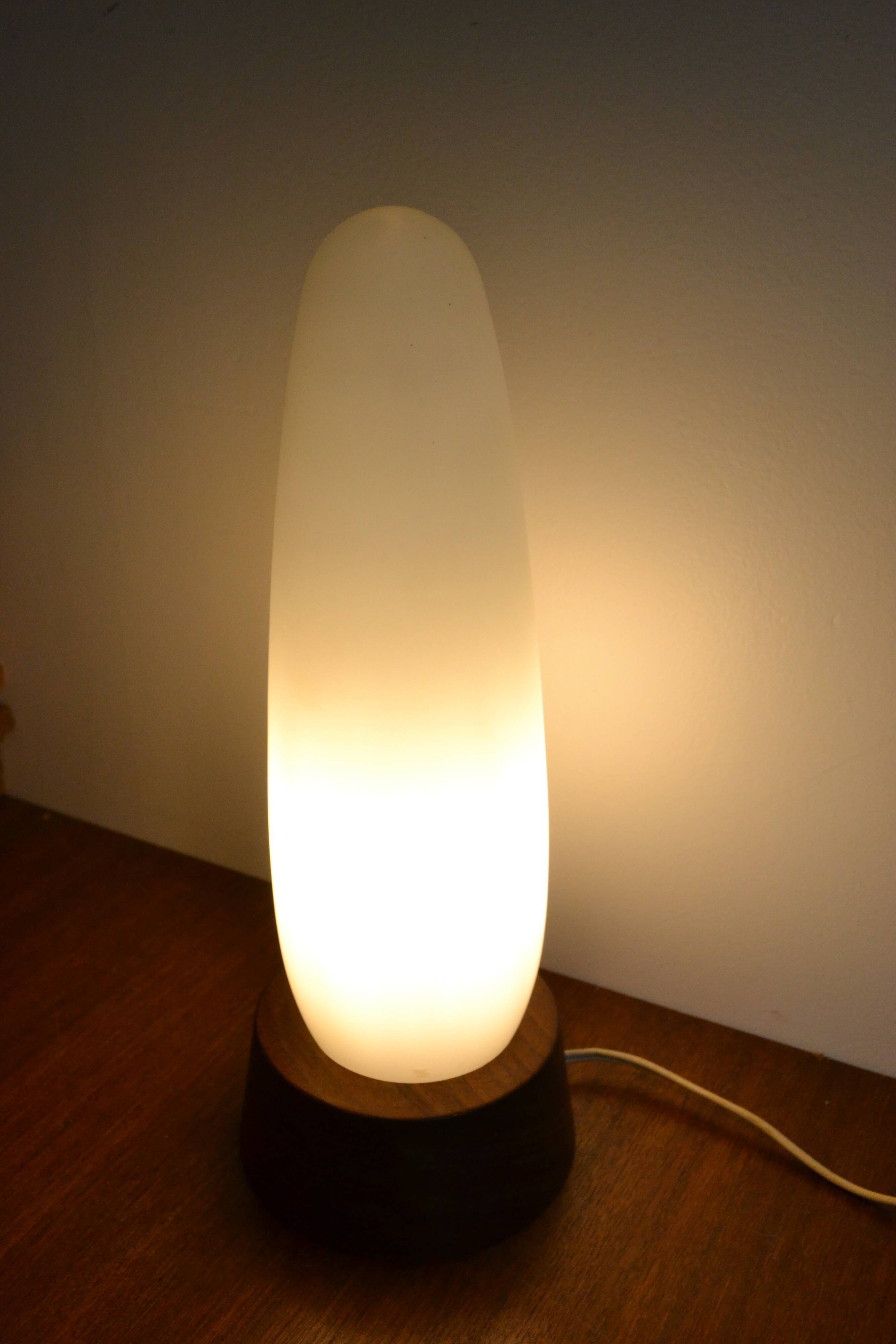 Scandinavian lamp Philips opaline teak