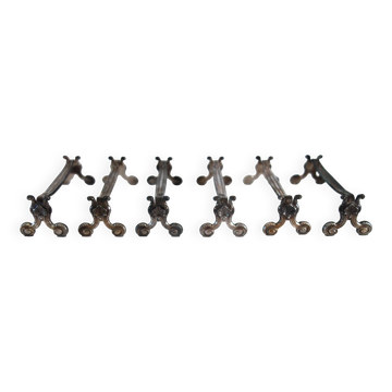 6 silver-plated metal knife rests by Christofle