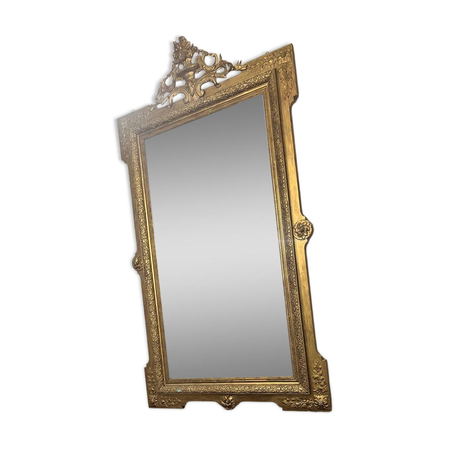 Antique gilded mirror in Louis XVI style