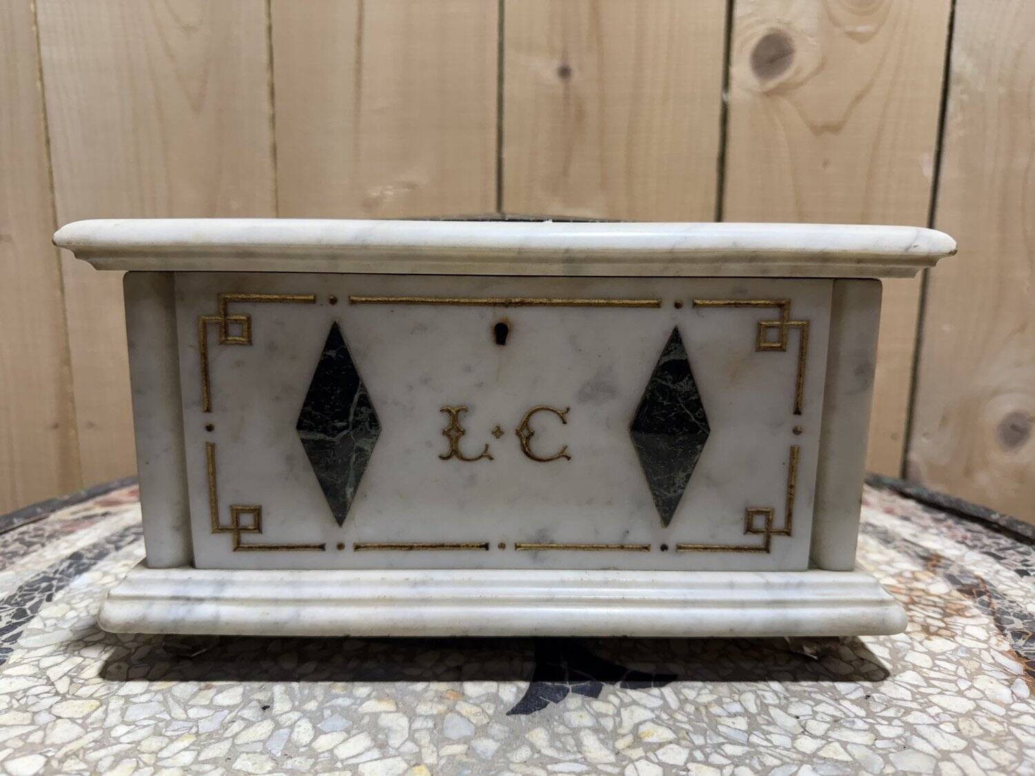 Napoleon III Marble Jewelry Box