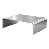 Sculptural Brushed Aluminum Coffee Table