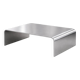 Table basse en aluminium brossé sculptural