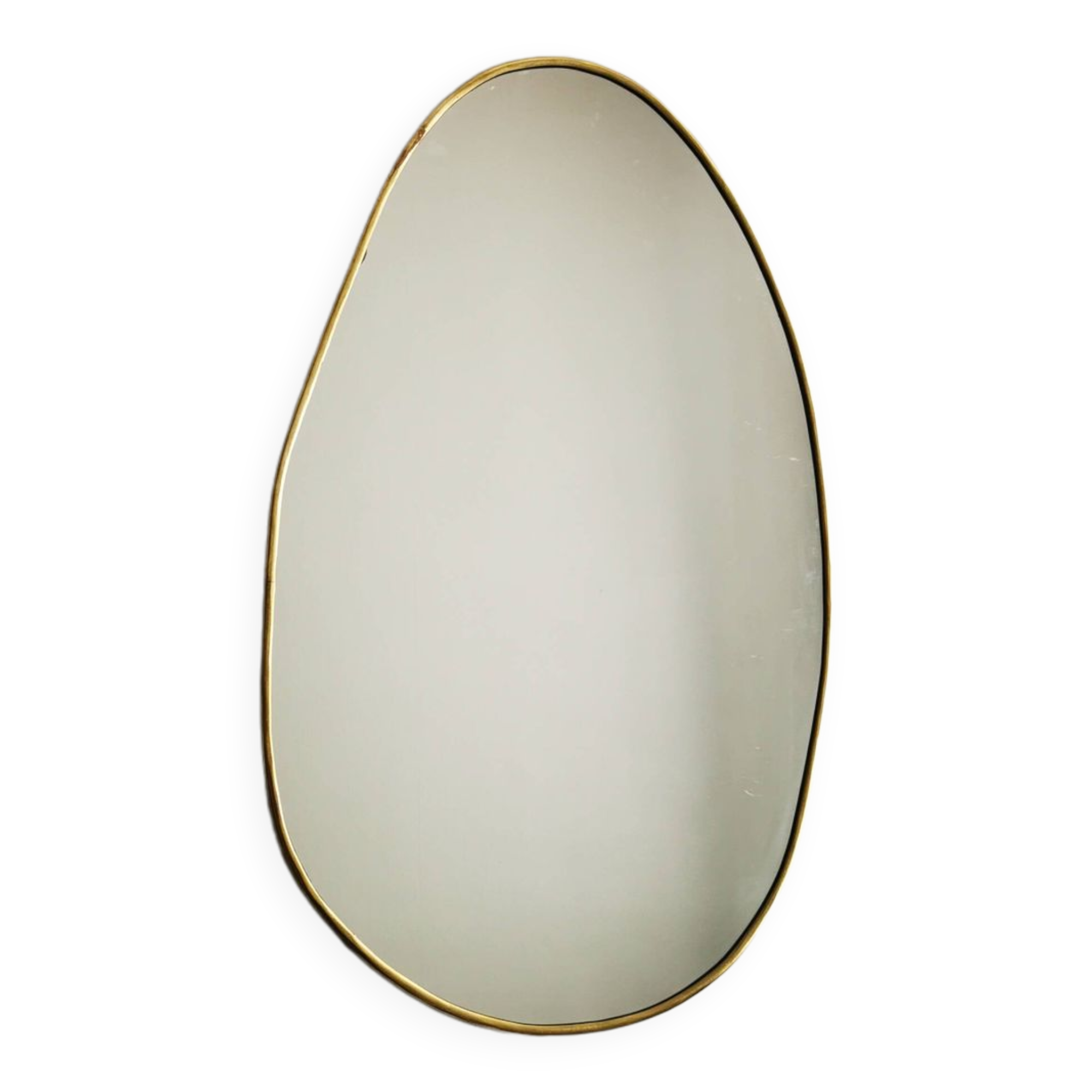 Gilded brass mirror 52 cm