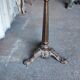 Round bistro table marble top foot cast iron brass edge