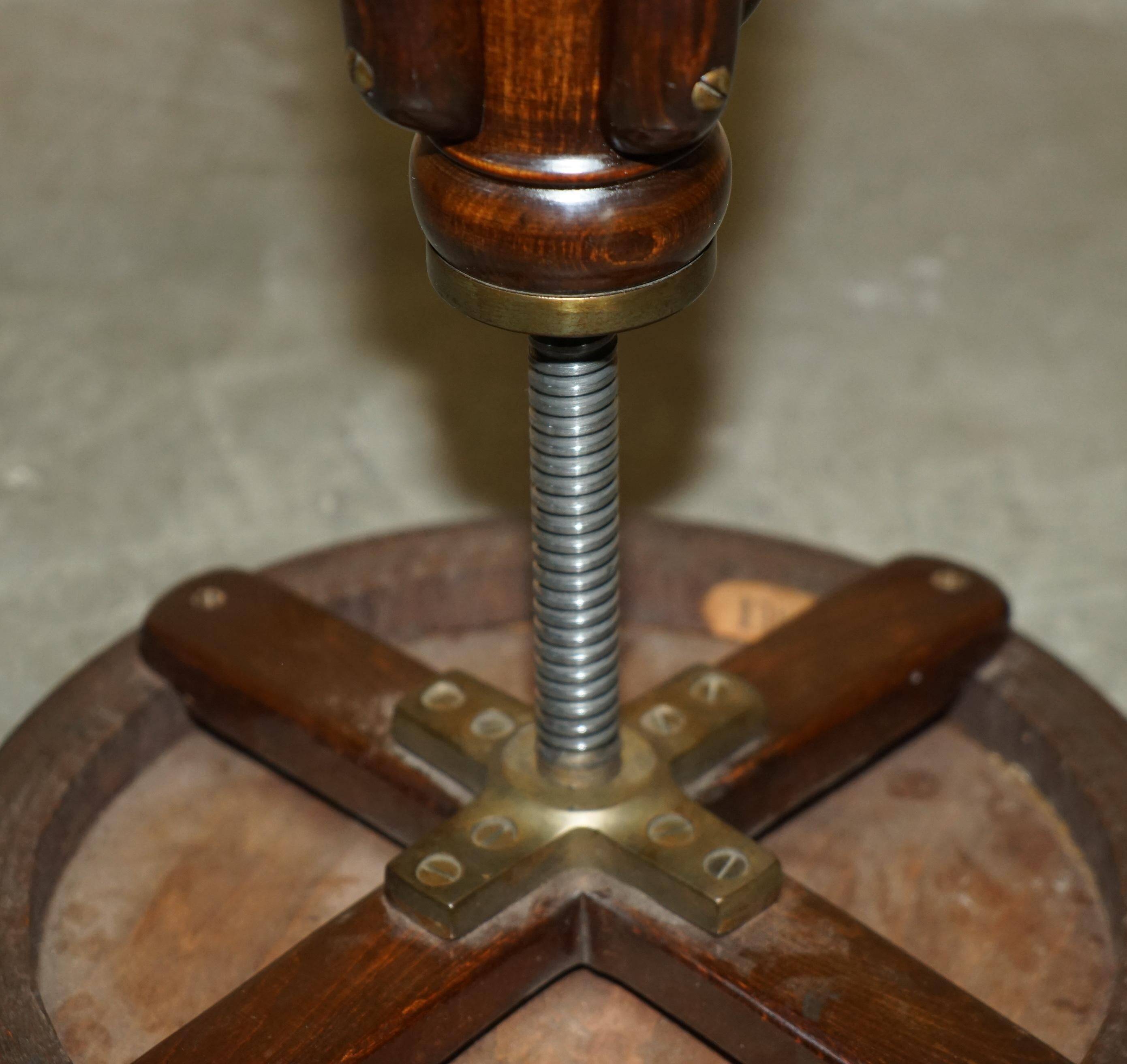 Victorian Thonet dressing table in bent wood with adjustable stool.