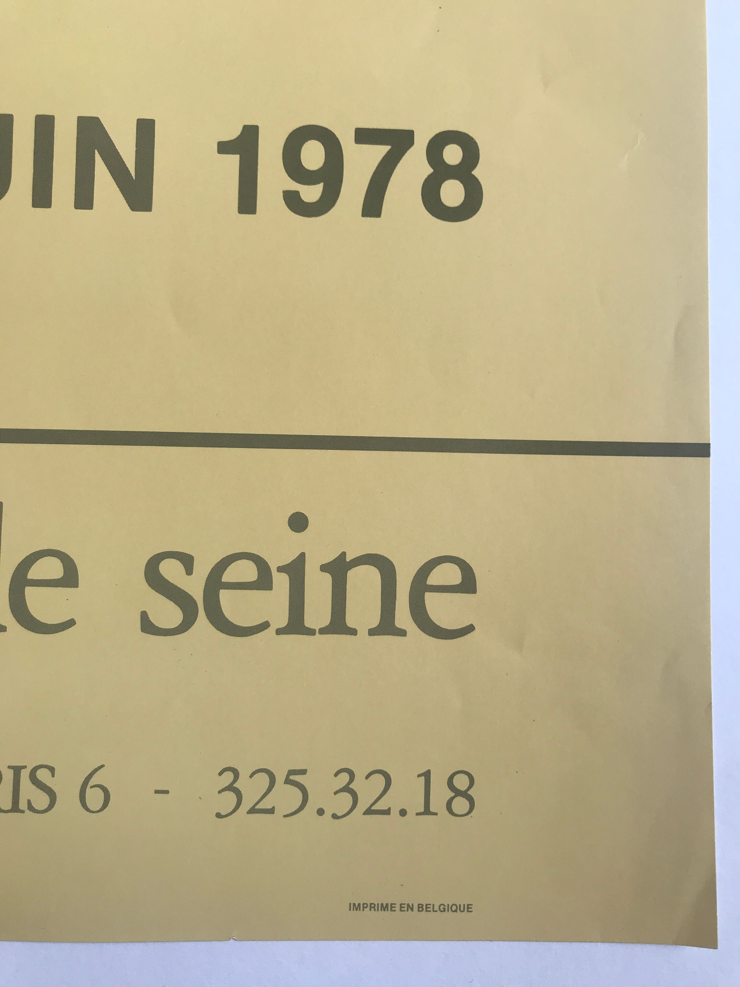 Original poster by Michel TYSZBLAT, Galerie de Seine, 1978