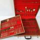 Cutlery set imitation bamboo 144 pieces vintage 1950