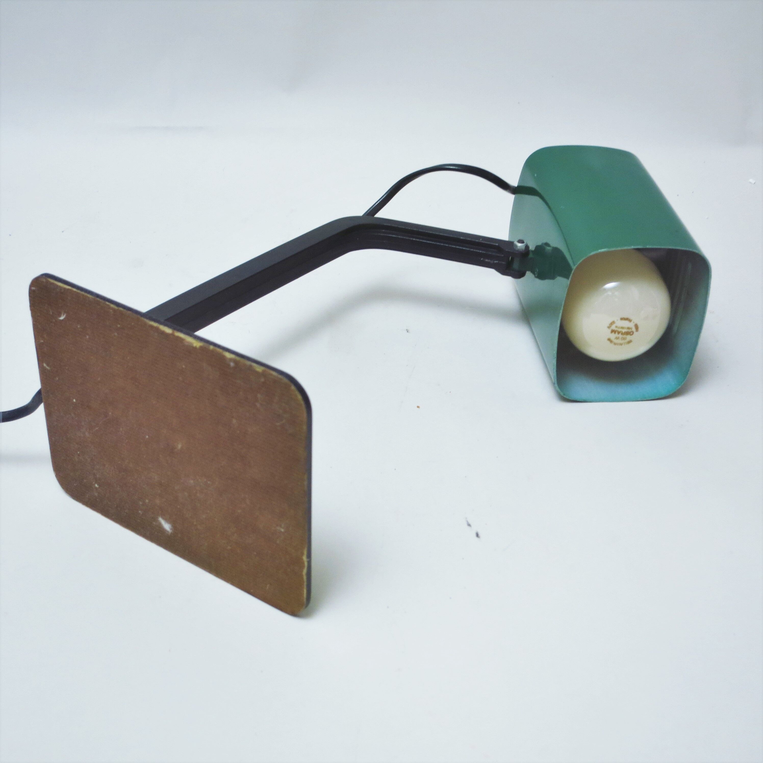 70s green reading lamp