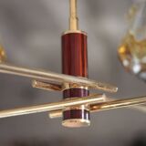 Vintage pendant light, Oberglass Austria glass pendant light, Murano style