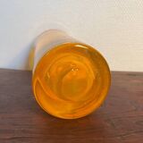 Vase année 80 verre bullé