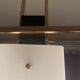 3-light ceiling light, in opaline and brass Maison Arlus 1950
