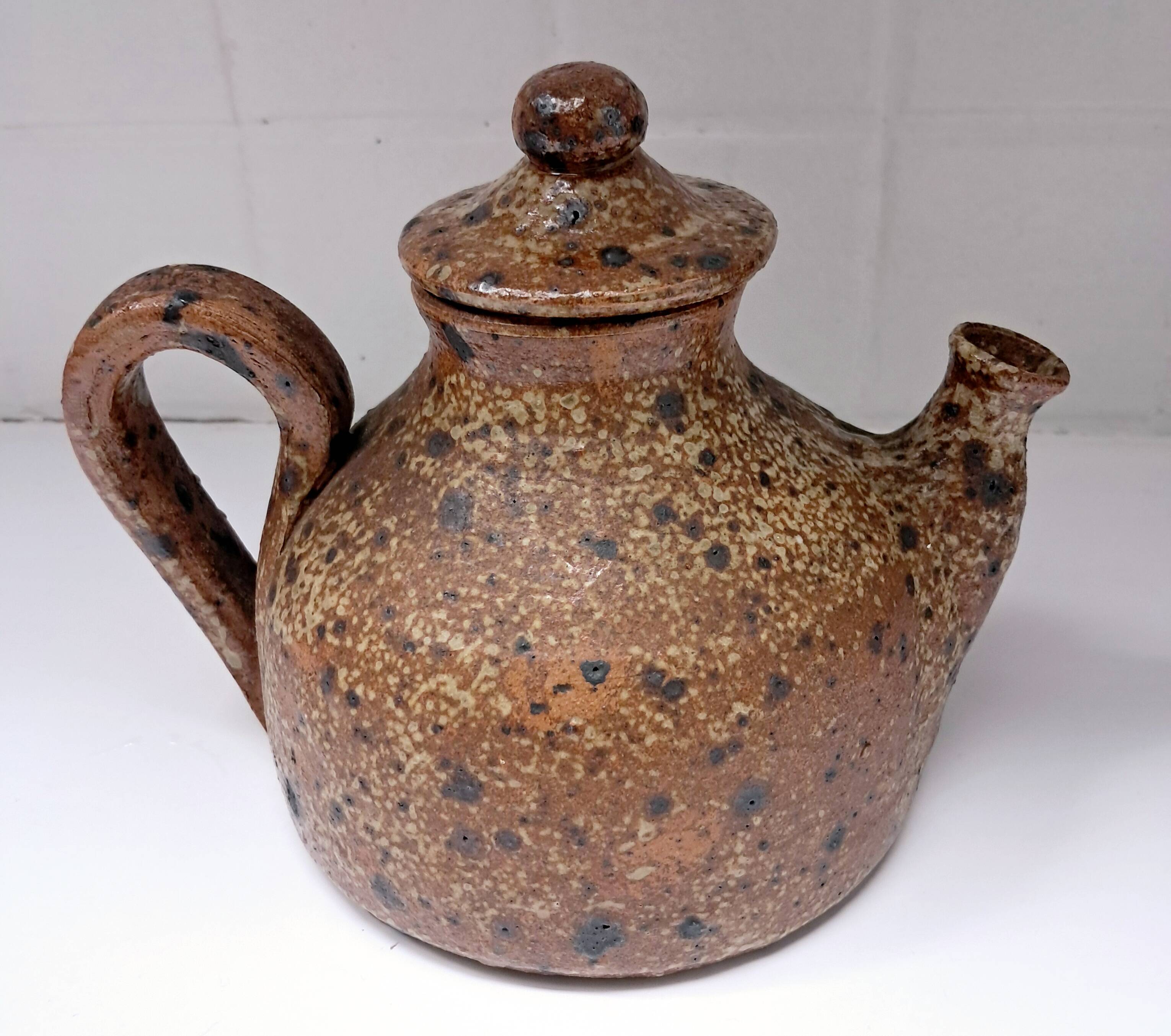 Pyrite stone teapot. 1960s. Numbered.