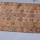 Vintage Turkish Hand-Knotted Wool Cotton Brown Runner 94x203