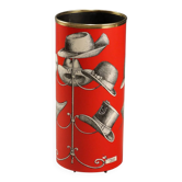 Vintage Piero Fornasetti umbrella stand in iron, Italy, 1950s.
