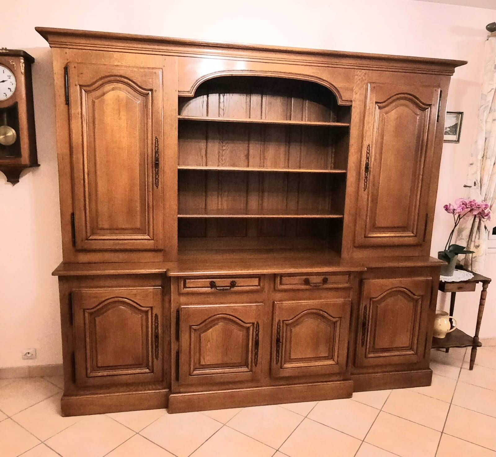 Numbered solid wood sideboard