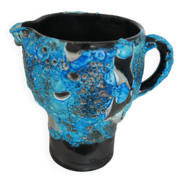 Vase pichet  ecume de mer atelier du cyclope fait main vintage 1950-60