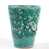 Turquoise lava vase