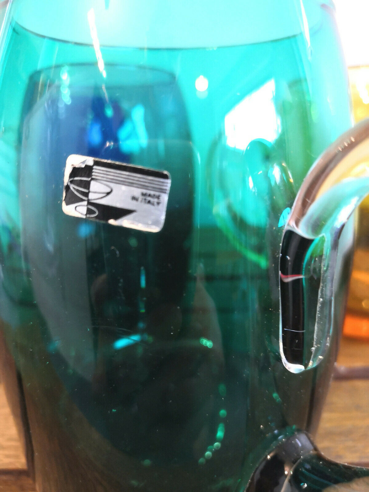 Series of 5 glasses, glass mugs from Murano Italy design 60s - 70s