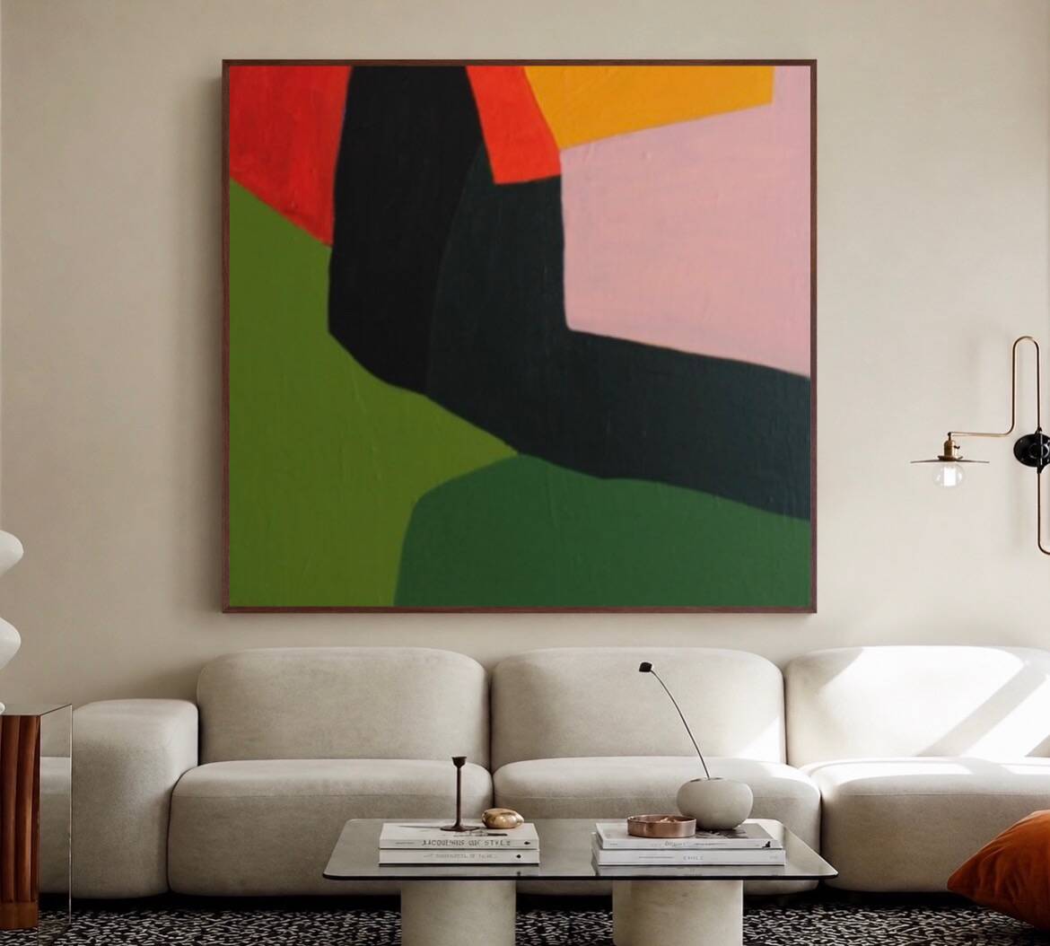 Grande toile " the light between the hills"